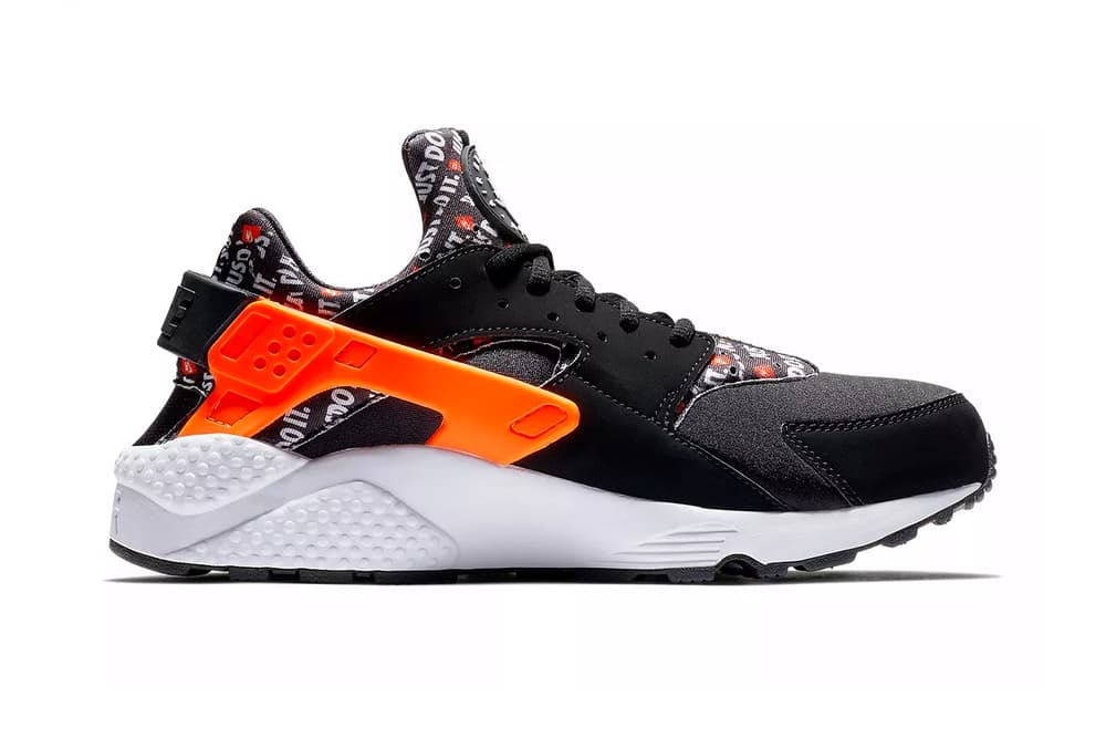nike air huarache just do it slogan neoprene leather textile