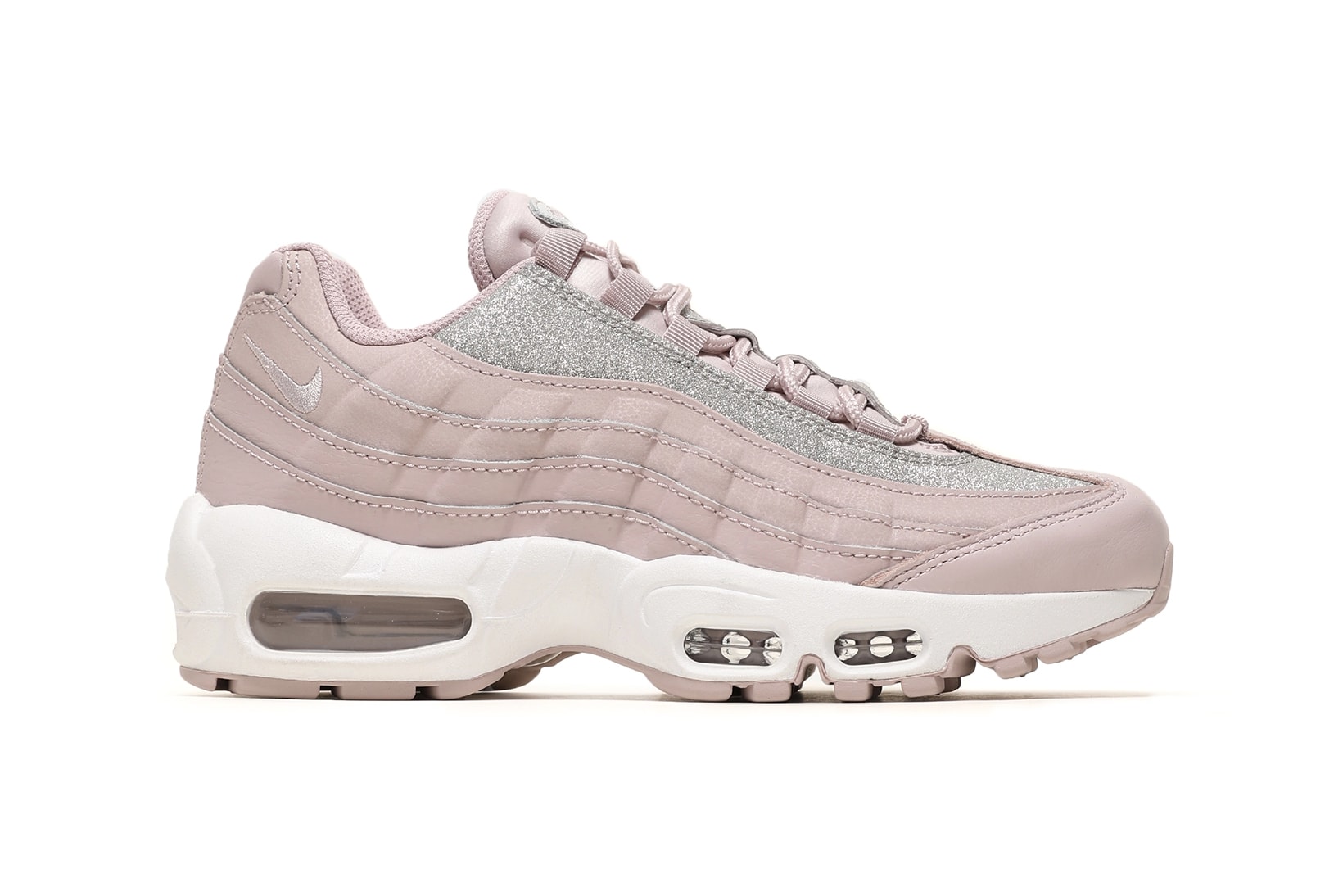 Nike Air Max 95 SE Particle Rose Pink Metallic Silver Glitter Women's Sneakers