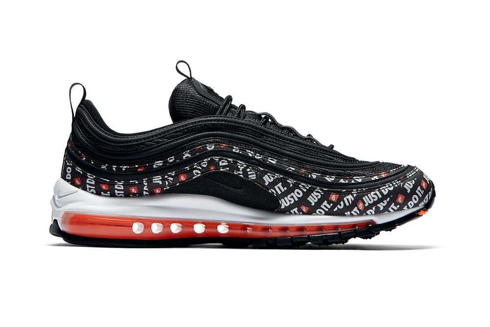 nike air max 97 just do it black slogan retro