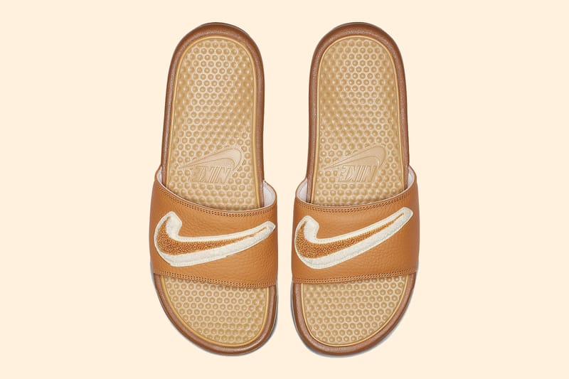 Nike's Peanut-Buttery Benassi Slides Are Made for Lazy Summer Days