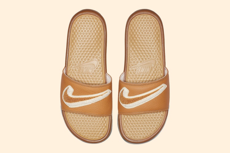 Nike's Peanut-Buttery Benassi Slides Are Made for Lazy Summer Days