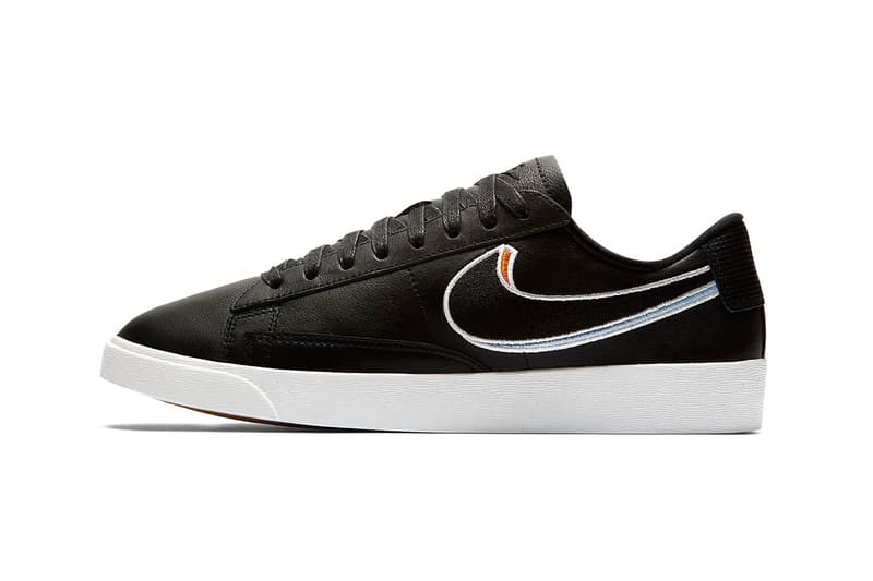 nike blazer low lx 3d swoosh womens exclusive black leather