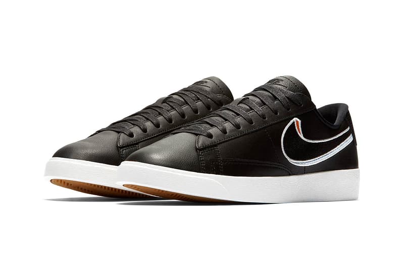 nike blazer low lx 3d swoosh womens exclusive black leather