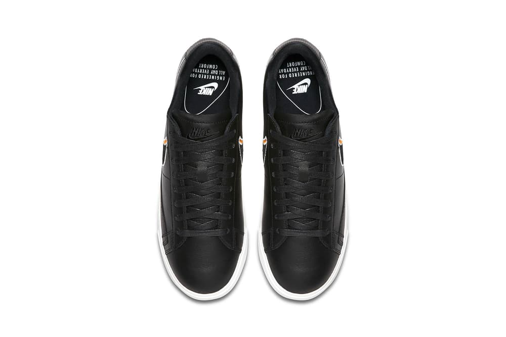 nike blazer low lx 3d swoosh womens exclusive black leather