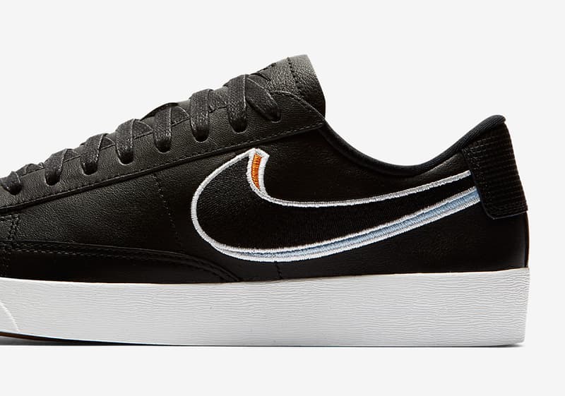 nike blazer low lx 3d swoosh womens exclusive black leather