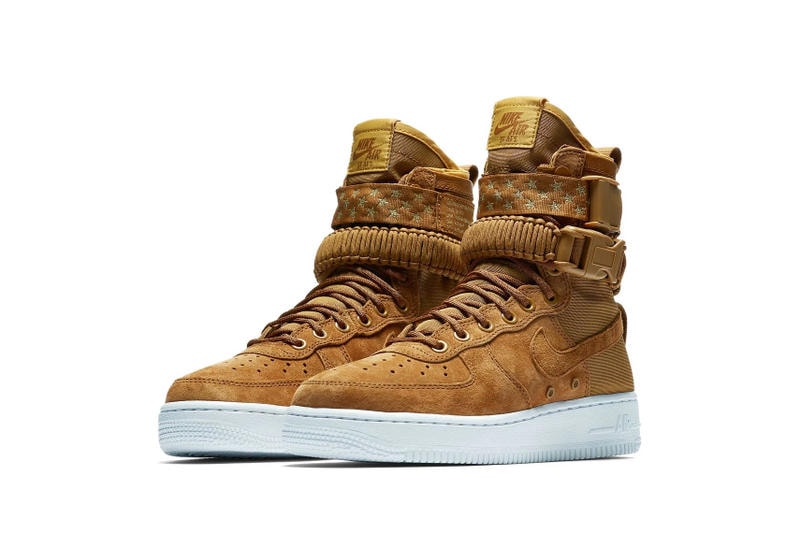 Nike SF-AF1 Muted Bronze Red Crush Star Print Strap Sneakers