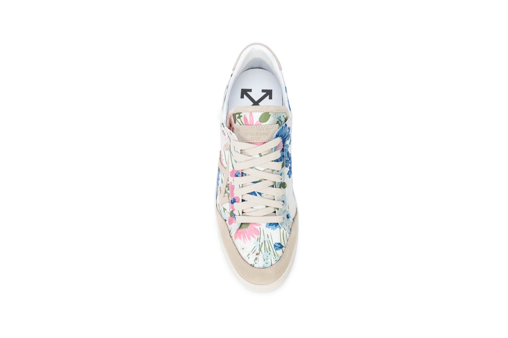 Off White Floral Low Top Sneaker Pink Blue