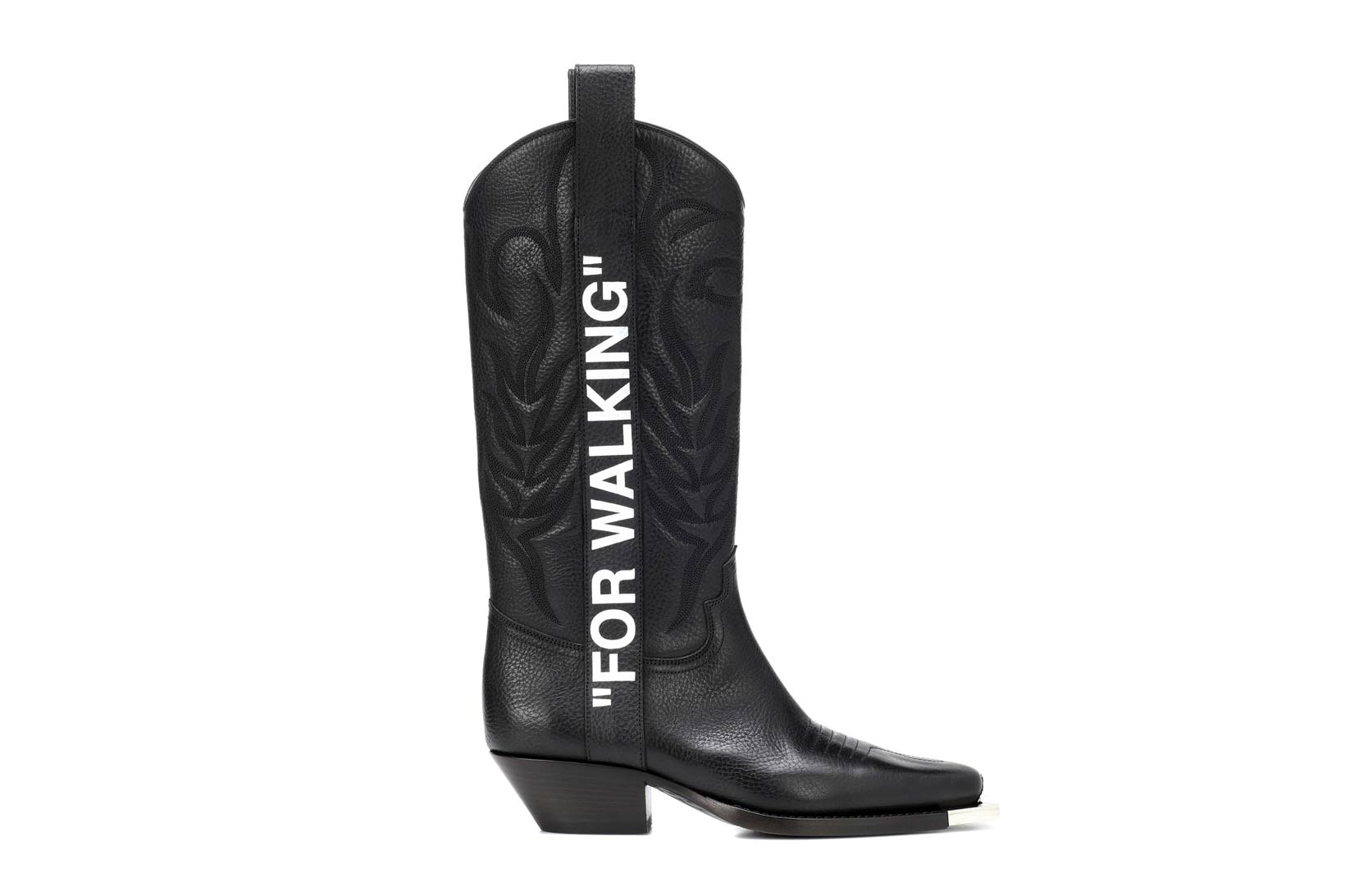 Off White FOR WALKING Cowboy Boots Black