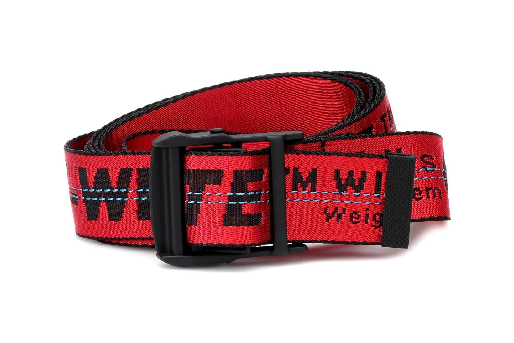 Off White Industrial Belt Red