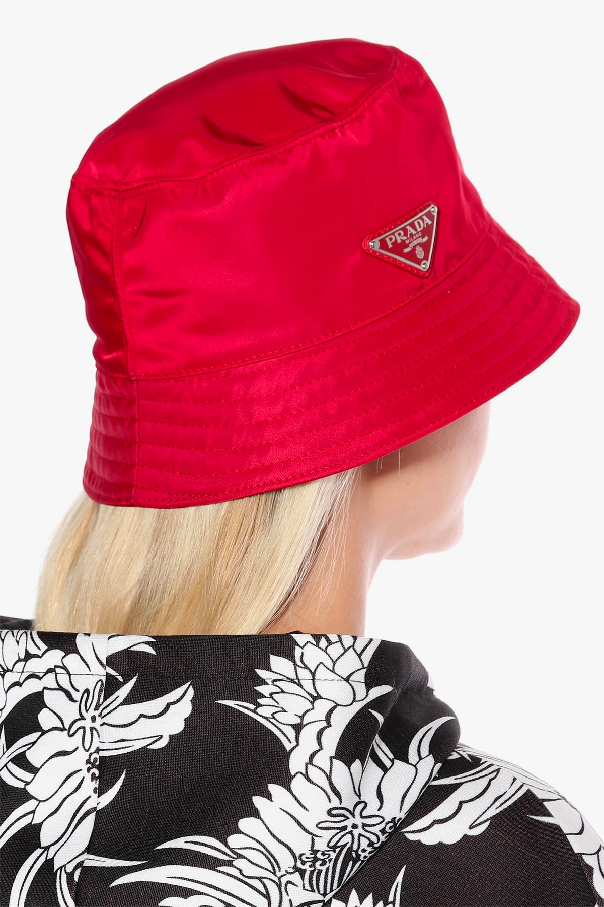 Prada Bucket Hat Red Embellished Nylon mytheresa.com