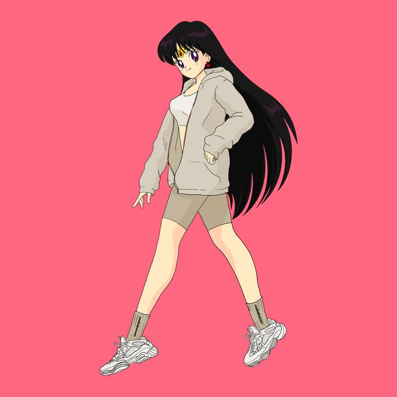 Sailor Moon Character Streetwear Illustrations Louis Vuitton Sneaker Balenciaga Nike Drawings Gucci YEEZY