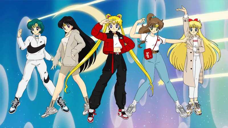 Sailor Moon Character Streetwear Illustrations Louis Vuitton Sneaker Balenciaga Nike Drawings Gucci YEEZY