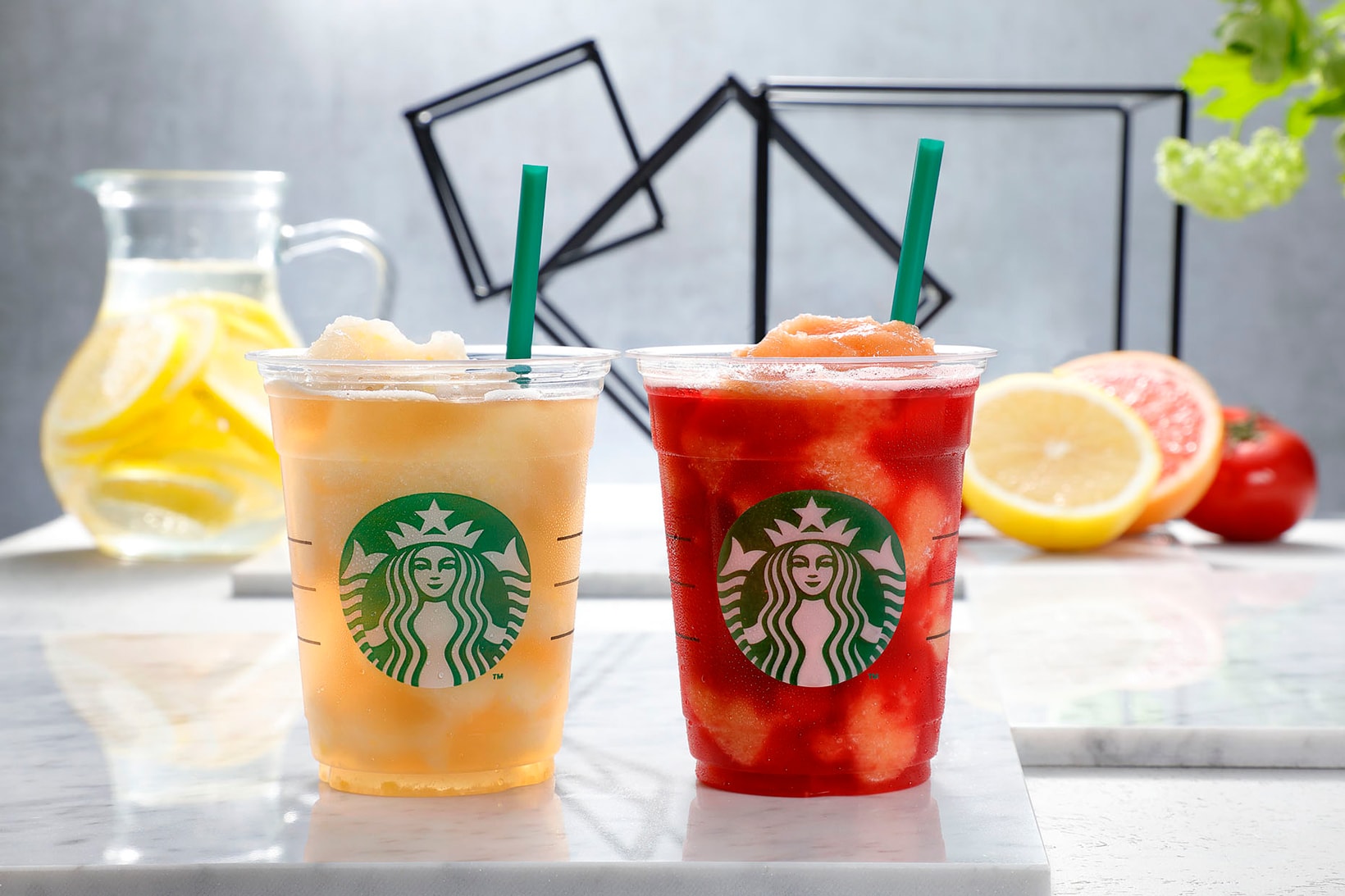 Starbucks Japan Frozen Tea Grapefruit Tomato Herbal Lemonade
