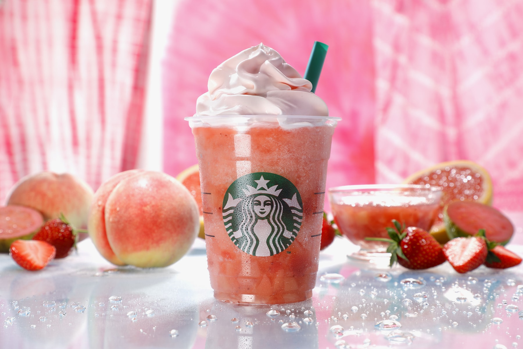 Starbucks Japan Peach Pink Fruit Frappuccino