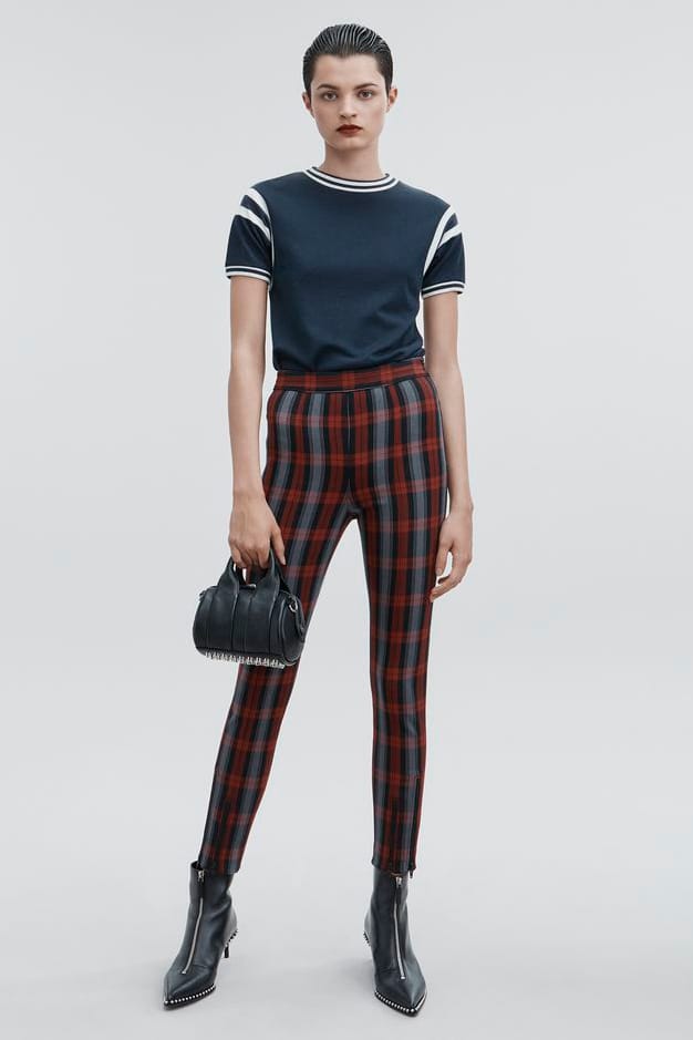 alexander wang plaid leggings