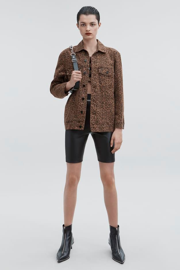T by Alexander Wang Pre-Fall 2018 Collection Leather Biker Shorts Black