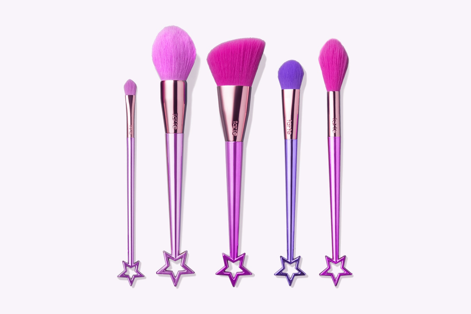 Tarte Cosmetics Pretty Things & Fairy Wings Vegan Cruelty Free Metallic Pink Purple Star Makeup Brushes