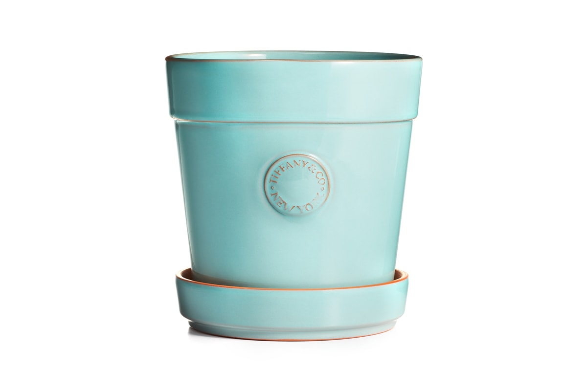 Tiffany & Co. Flora & Fauna Home Accessories Collection Terra-Cotta Flowerpot Blue