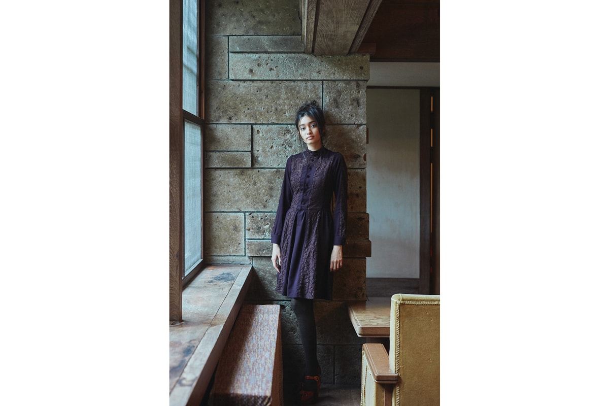 WMV Fall/Winter 2018 Collection Lace Dress Purple Louisa Sandal Brown