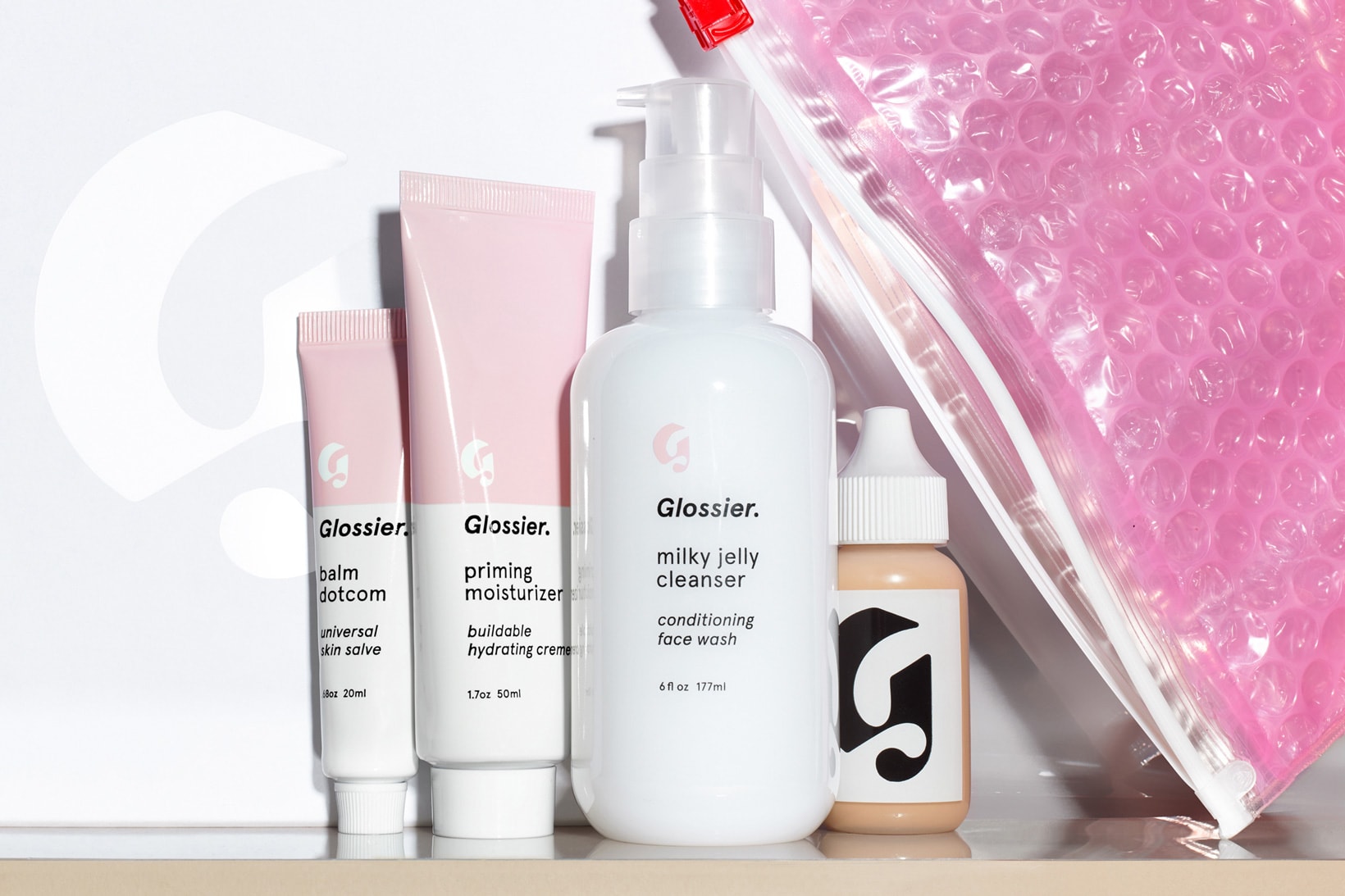 Glossier Milky Jelly Cleanser Priming Moisturizer Balm Dotcom Perfecting Skin Tint
