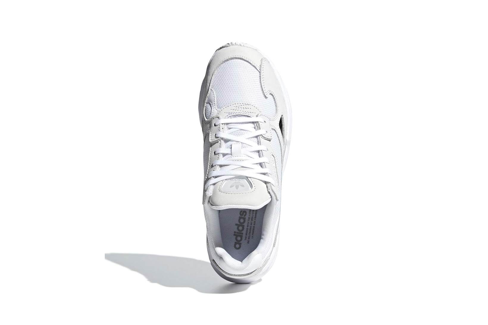 adidas originals falcon sneakers in triple white