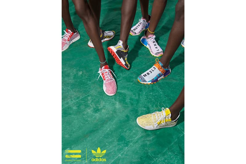 Pharrell Williams x adidas Originals SOLARHU Pack Hu NMD M1L3L3 MOTH3R Tennis Yellow Red