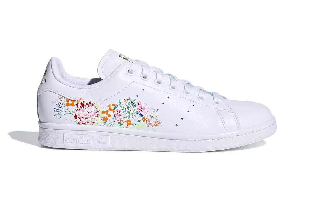 adidas Originals Stan Smith Floral Black White Rainbow