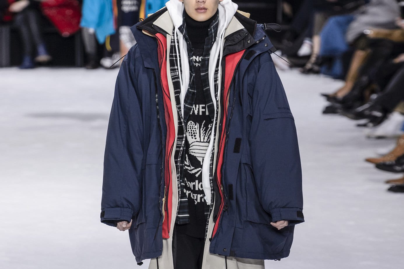 Balenciagas 9000 Layered Coat at Paris Fashion Week Reminds People of  Friends Joey Tribbiani