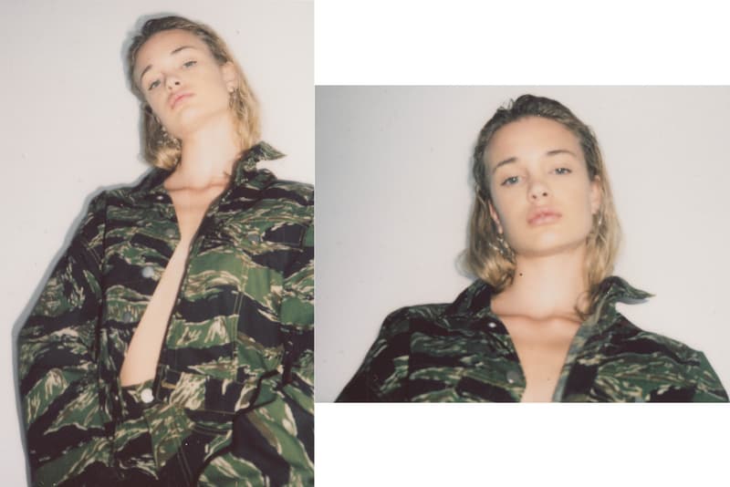 Brashy Studios Pre-Fall 2018 Collection Lookbook Cropped Jean Jacket Tiger Camo