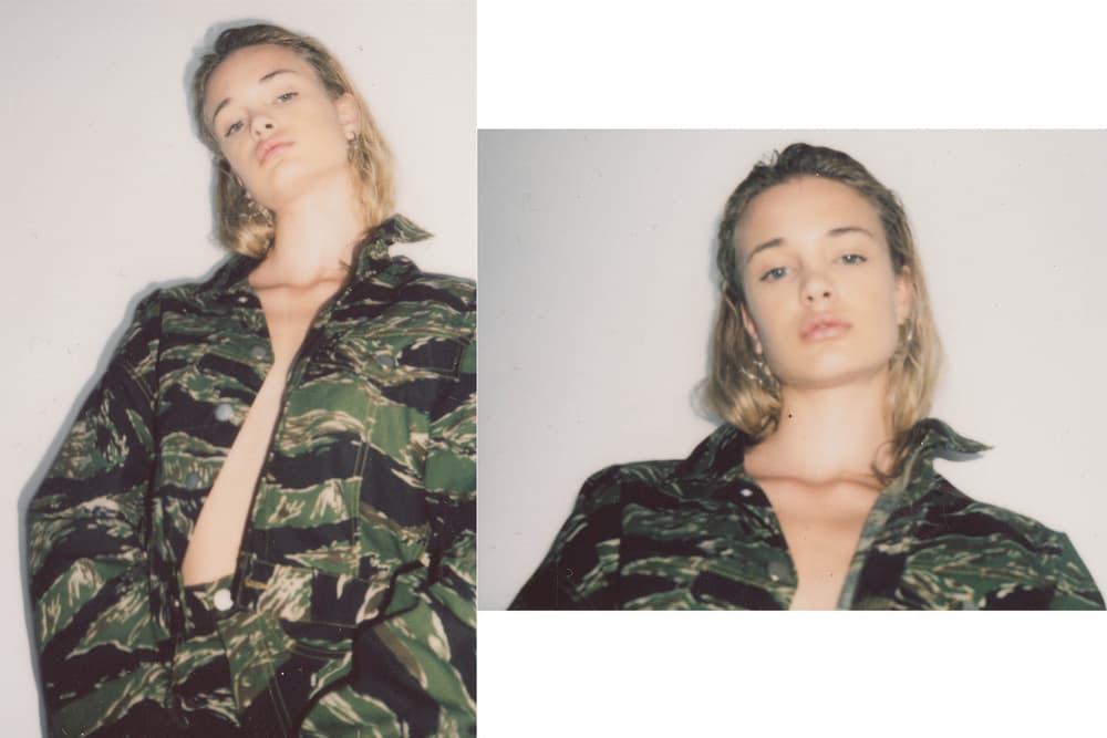 Brashy Studios Pre-Fall 2018 Collection Lookbook Cropped Jean Jacket Tiger Camo