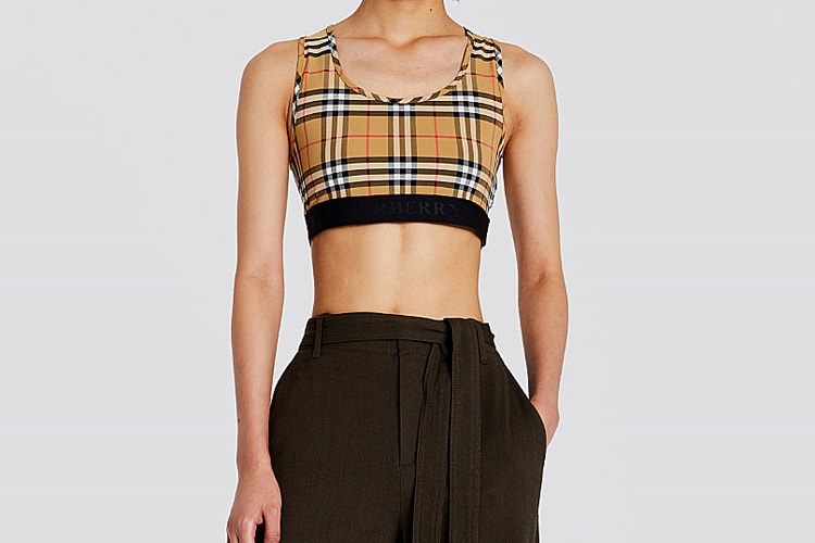 Add Burberry's New Checked Sports Bra to Your Summer Outfit Rotation