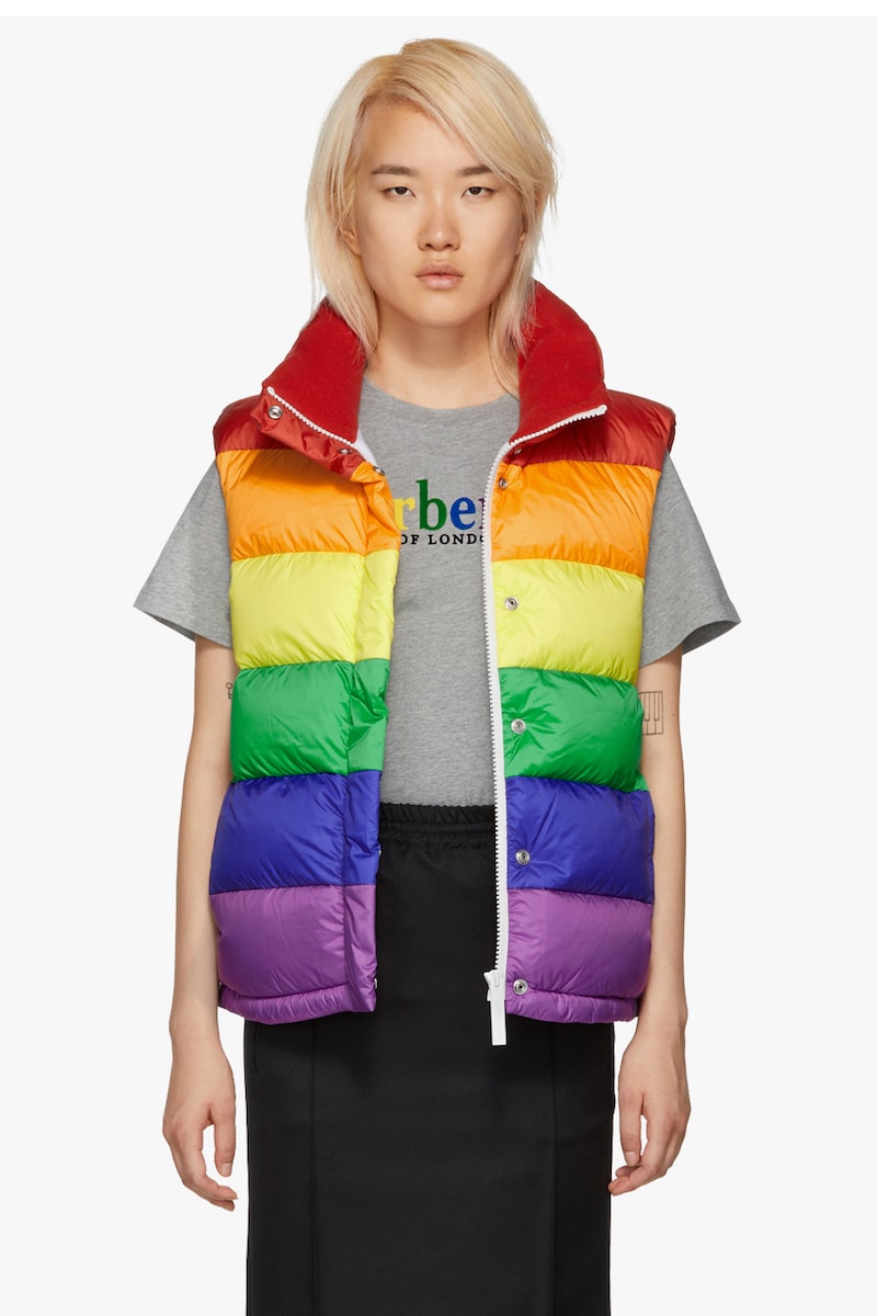 Burberry Rainbow Collection New Arrivals Vest Knit Color Pattern Logo Pieces
