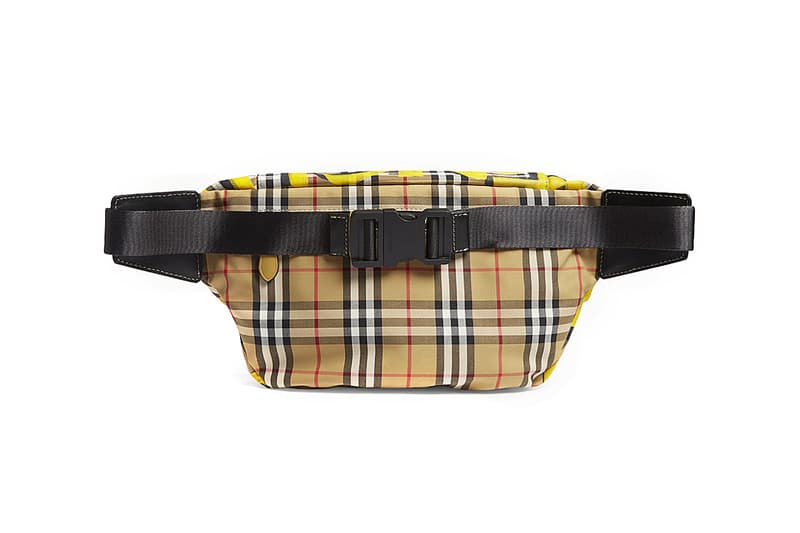 burberry Brogues Graffiti Logo Print Bum Bag Fanny Pack Bright Yellow