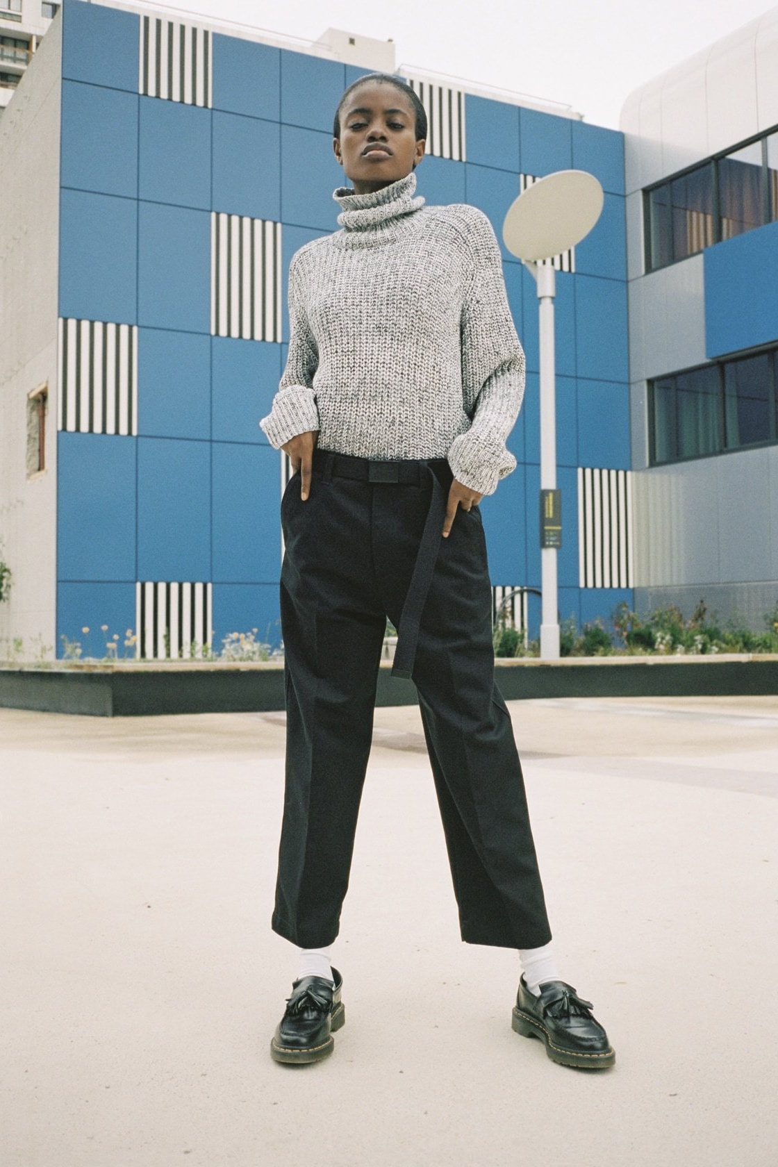 Carhartt WIP Fall/Winter 2018 Collection Lookbook Sweater Grey Pants Black
