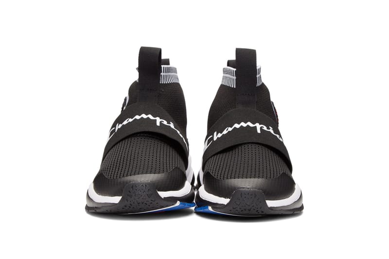 champion reverse weave black rally pro sock sneakers