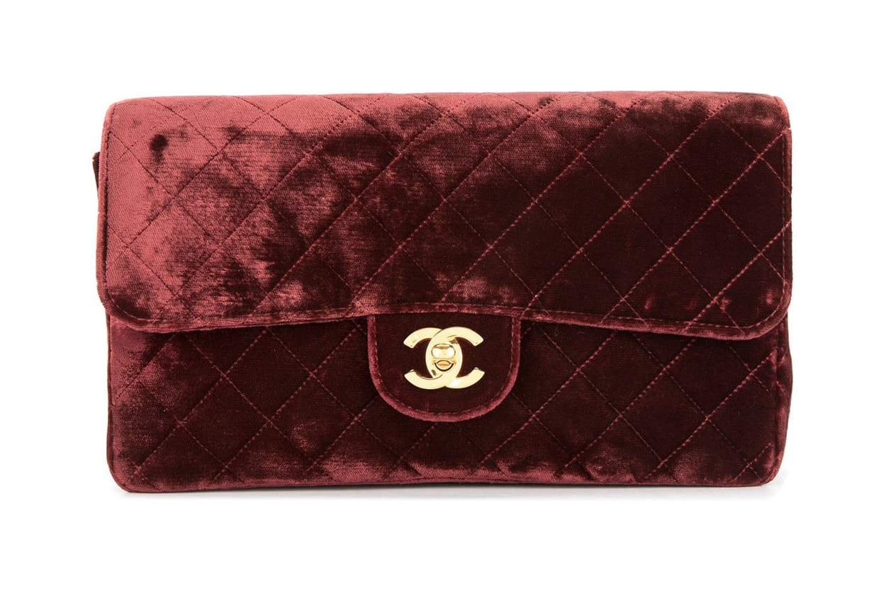 Where to Buy Chanel Vintage Velvet Backpack Bordeaux Red