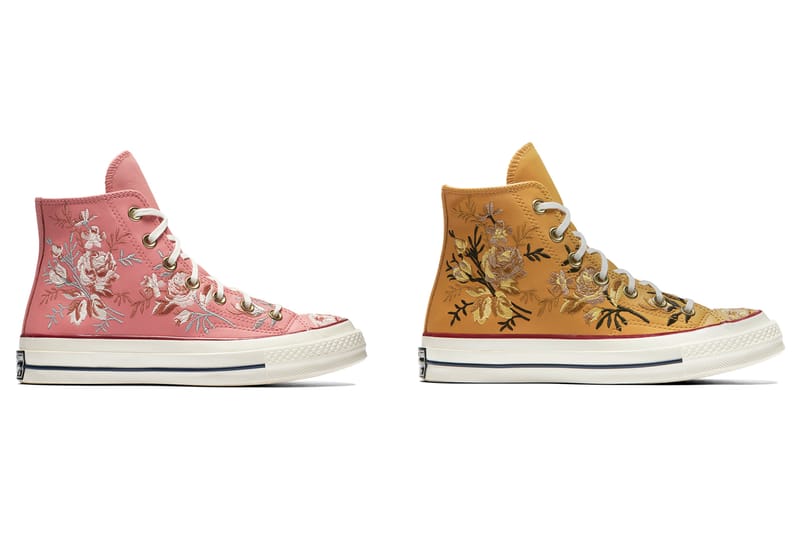 flowered converse sneakers