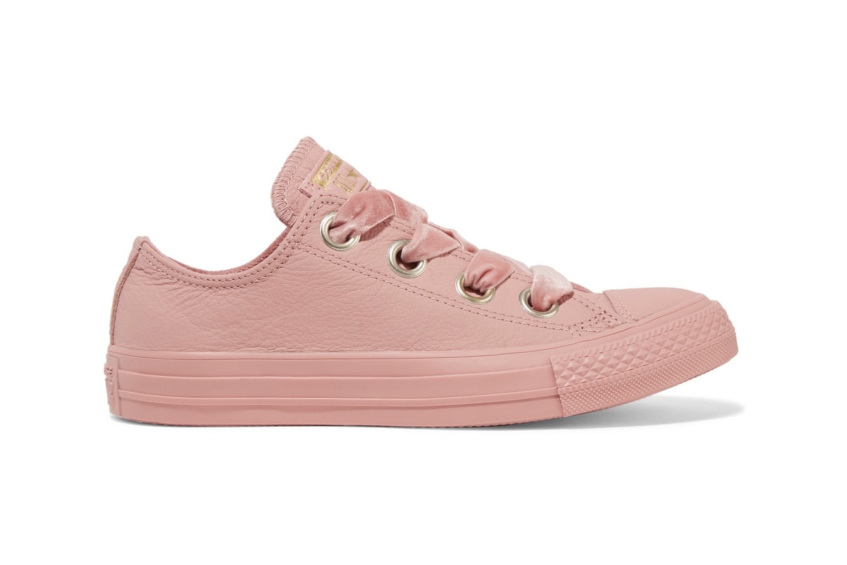 Converse Chuck Taylor All Star Antique Rose Pink Leather Velvet Laces
