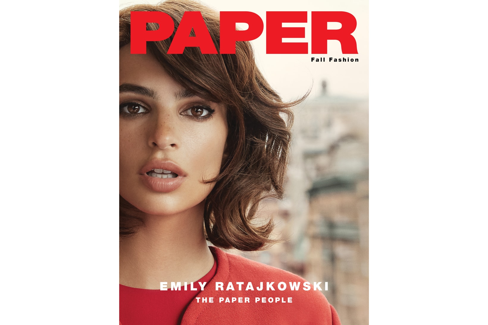 Emily Ratajkowski Paper Magazine September 2018 Issue Cover Valentino Jacket Red