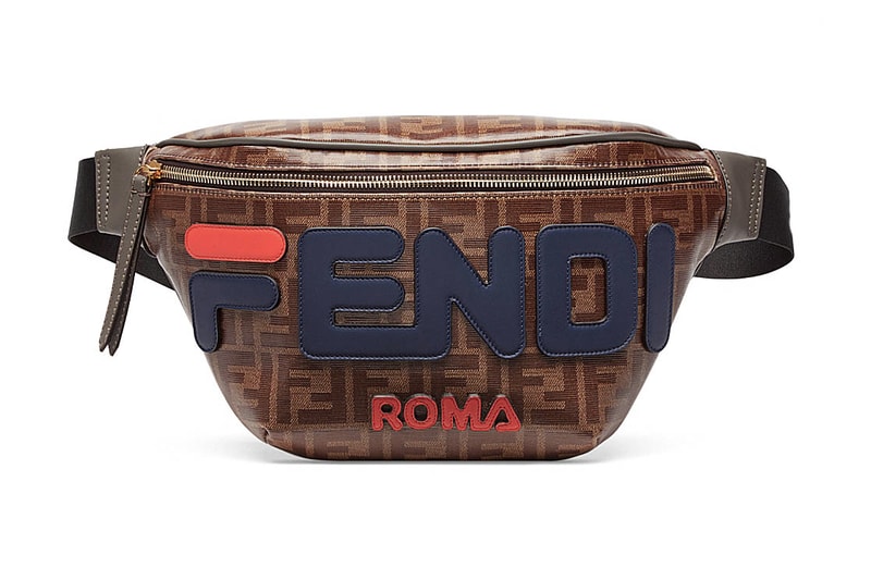 Fendi FILA Brown Monogram Fanny Pack Bum Bag