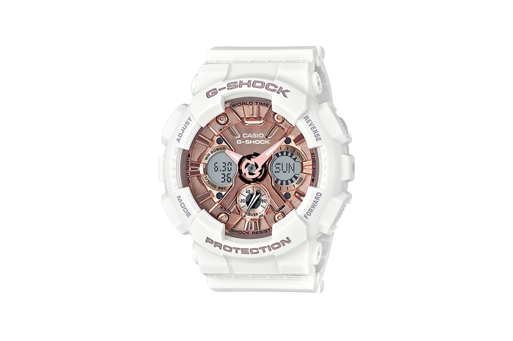 G-Shock S Series Pastel Color Watch Collection White Rose Gold