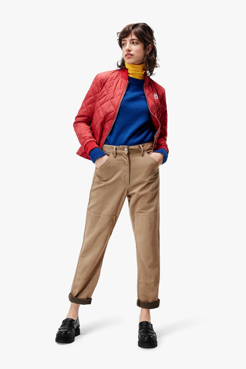G-Star RAW Fall/Winter 2018 Lookbook Jacket Red Shirt Blue Pants Khaki