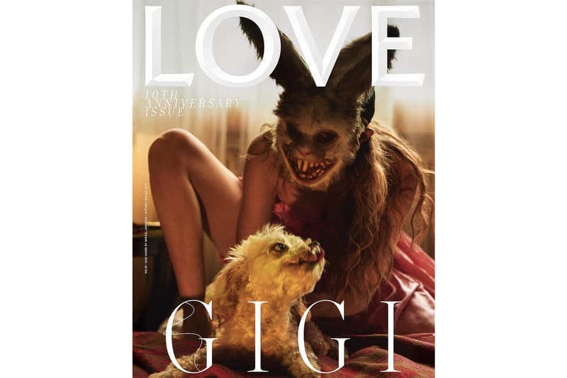 Gigi Hadi Kendall Jenner LOVE Magazine Cover 10th Anniversary Issue Katie Grand Mikael Jansson Alasdair McLellan