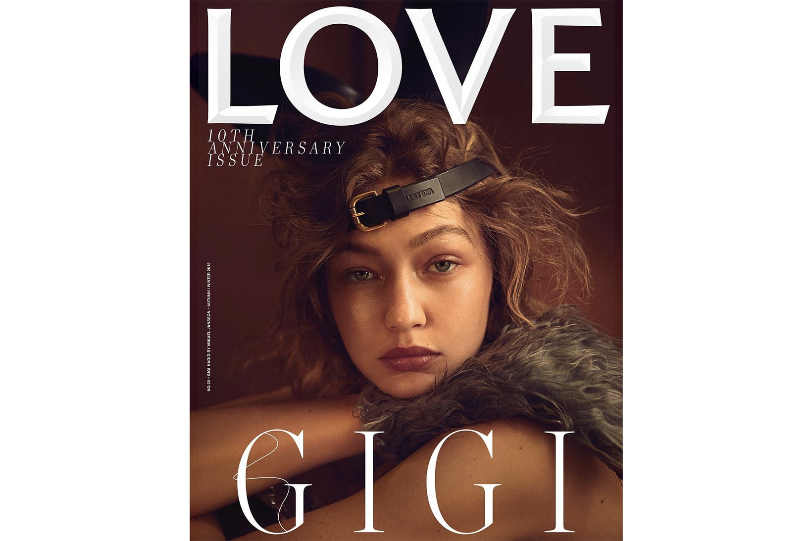 Gigi Hadi Kendall Jenner LOVE Magazine Cover 10th Anniversary Issue Katie Grand Mikael Jansson Alasdair McLellan