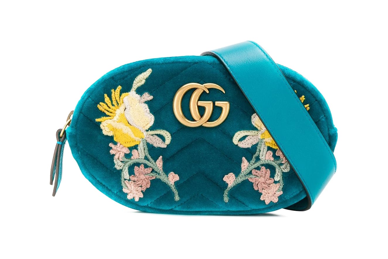 gucci fanny pack blue