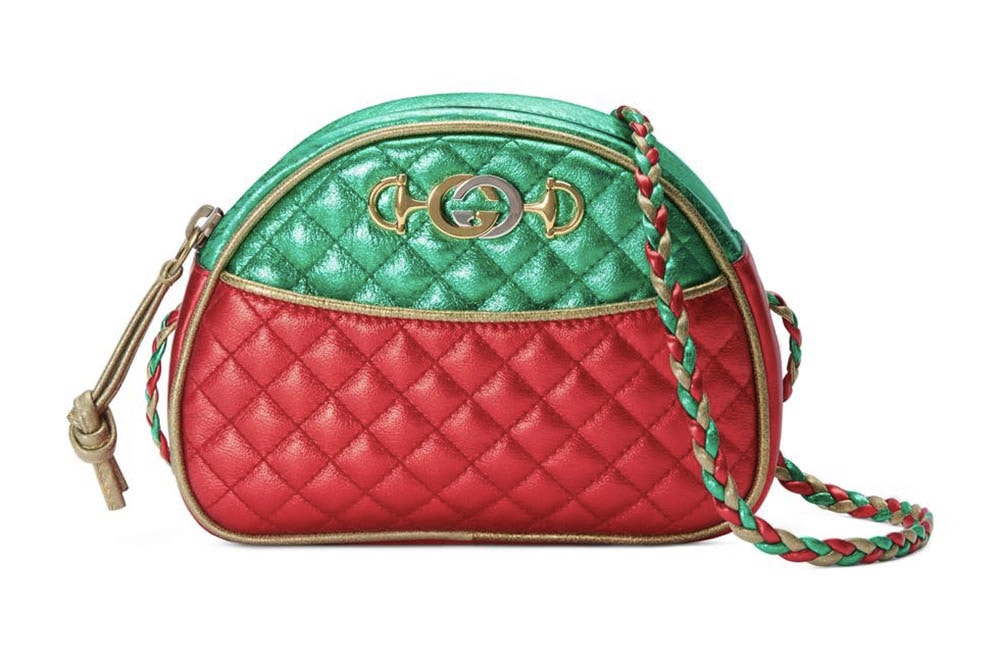 Gucci Metallic Leather Mini Bag Pink Blue Green Red