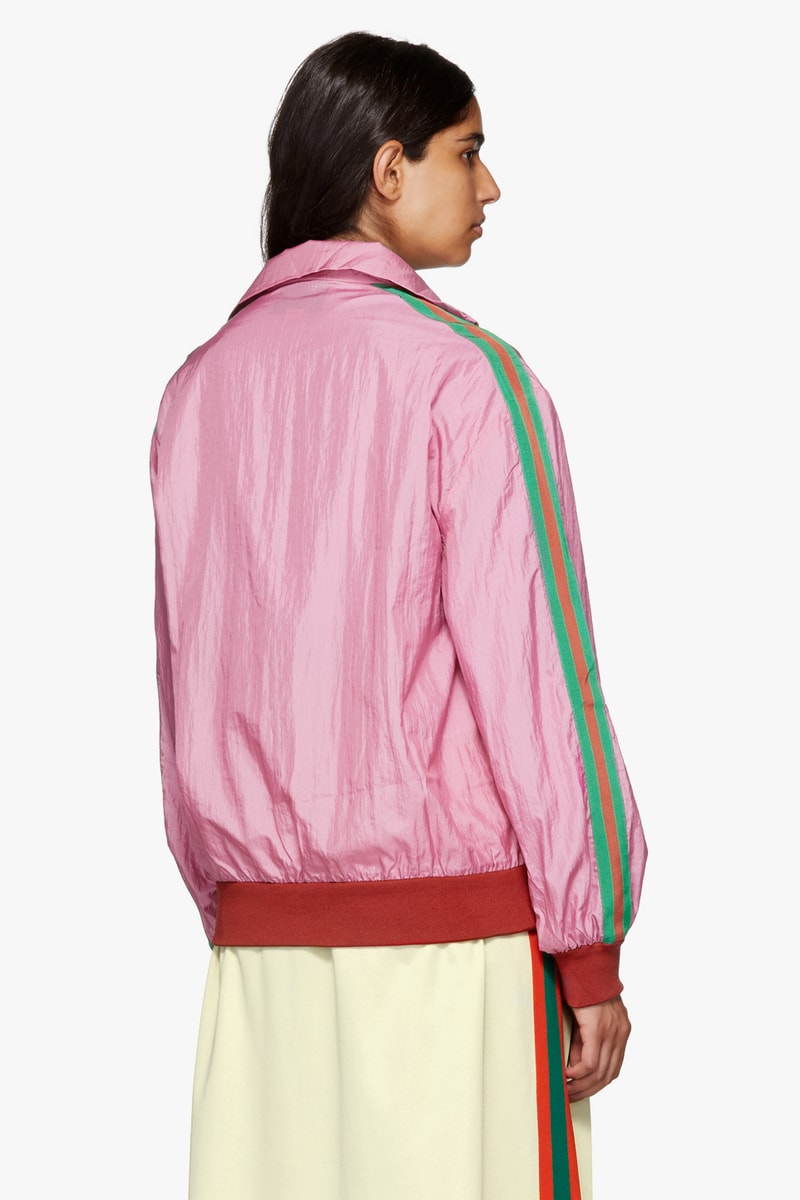 Gucci Pink GG Logo Retro Track Jacket SSENSE Monogram Pink Red