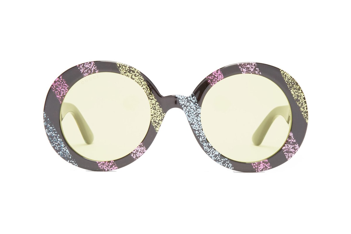 Gucci's Round-Frame Glitter Acetate Sunglasses