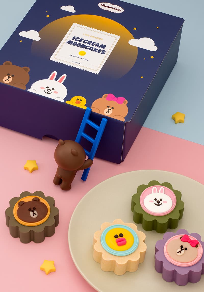 line friends haagen dazs mooncakes mid autumn festival ice cream white chocolate