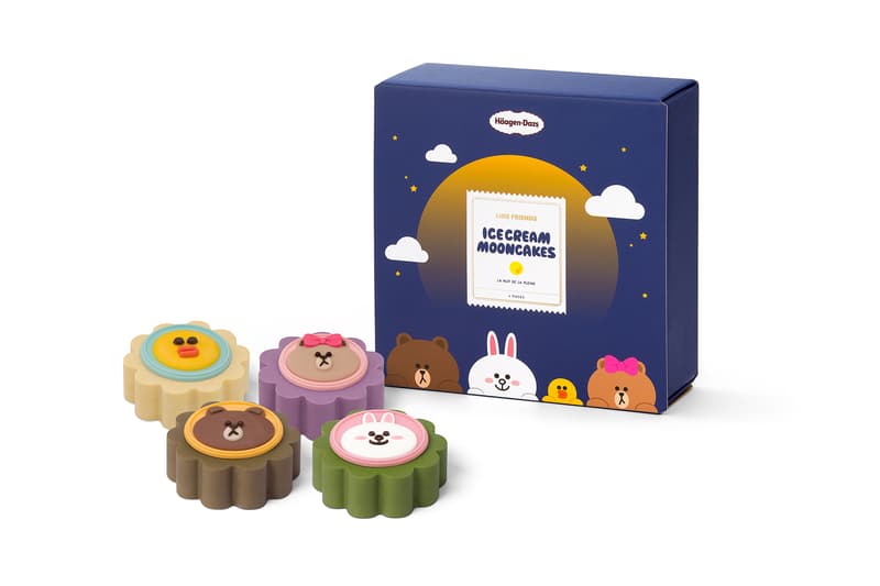 line friends haagen dazs mooncakes mid autumn festival ice cream white chocolate